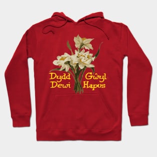 Dydd Gwyl Dewi Hapus St Davids Day Daffodils Hoodie